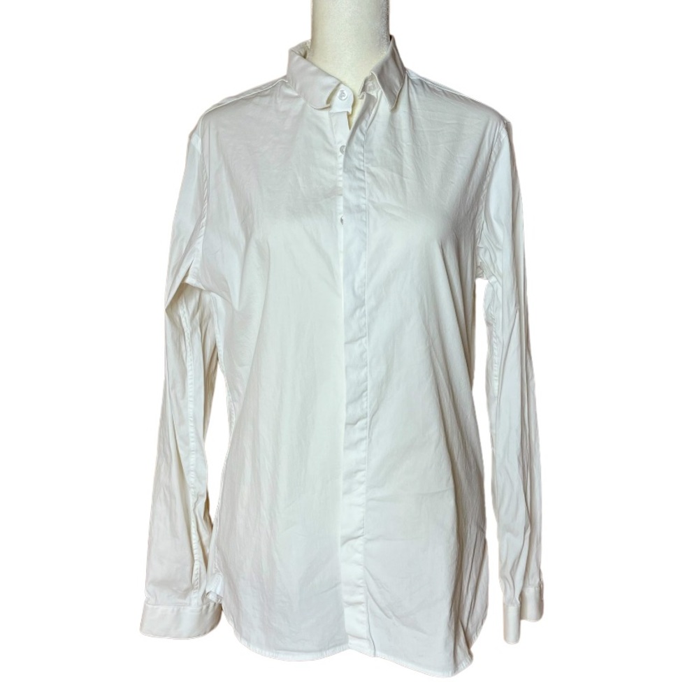 The Kooples White Button Down Fitted Shirt Size Small